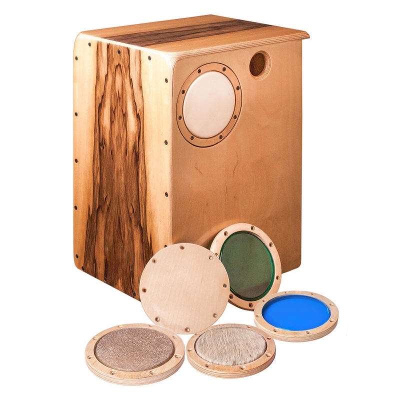 Dual Black Laurel Cajon – Full Modular Dual‑Face Percussion Kit