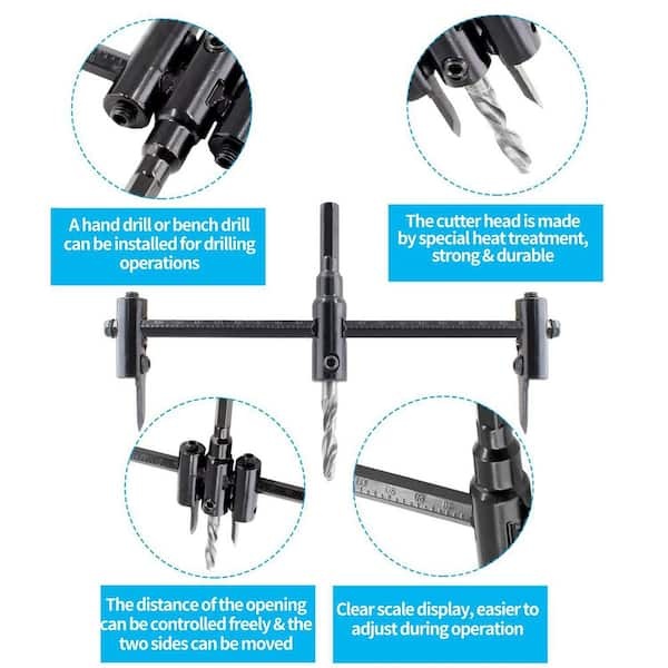 Adjustable Hole Saw – Heavy Duty Circle Cutter for Wood & Drywall