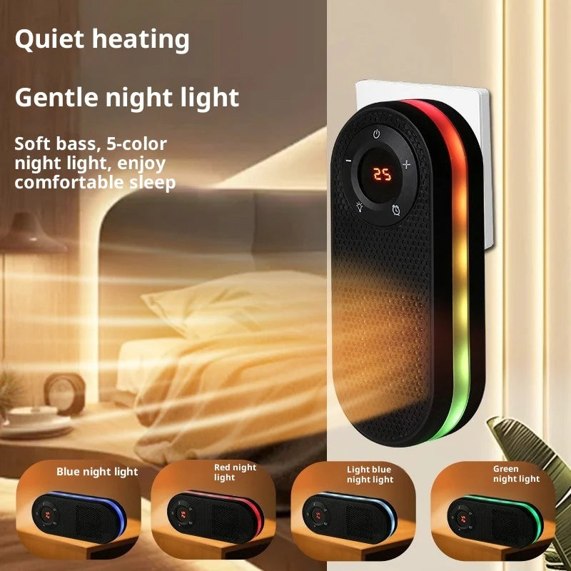 Compact Electric Heater – 180° Rotation, LED Display, Remote Control, Overheat Protection
