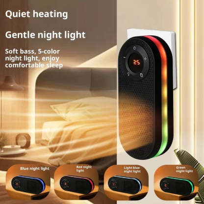 Compact Electric Heater – 180° Rotation, LED Display, Remote Control, Overheat Protection