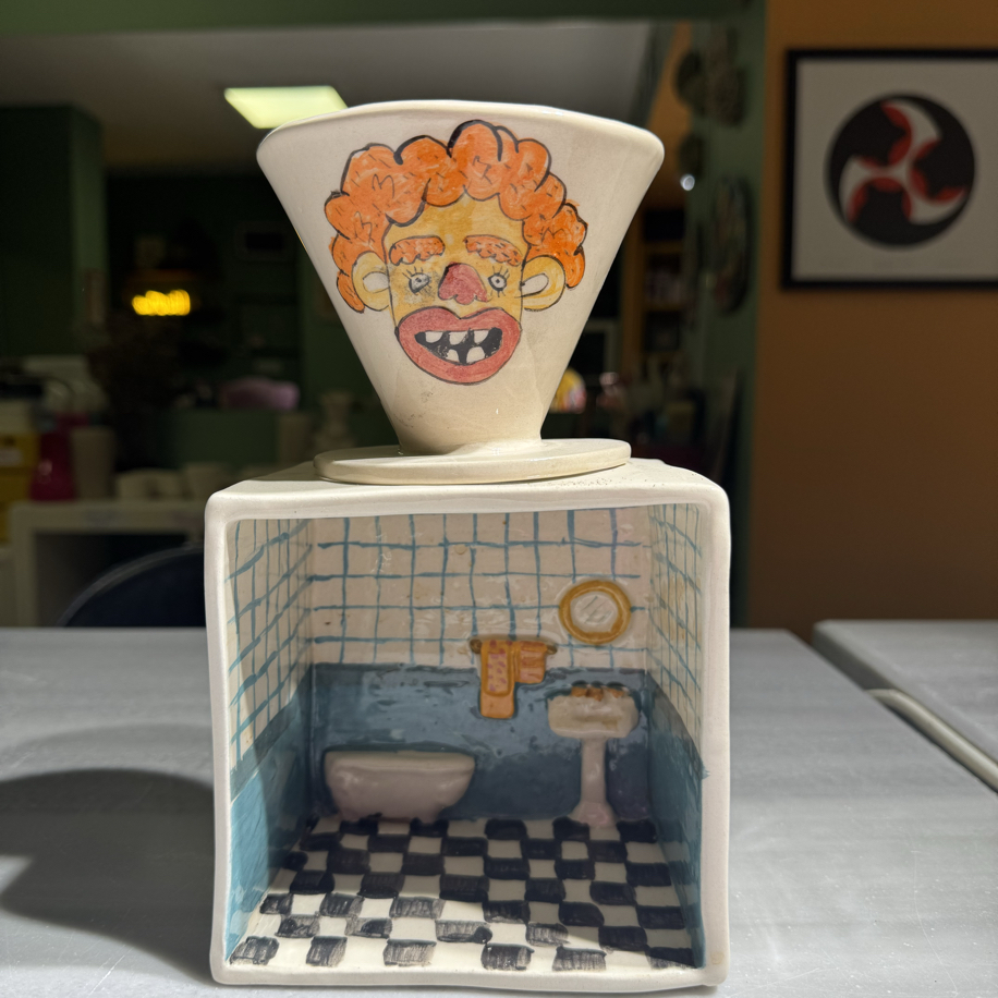 Handcrafted Ceramic Pour-Over Coffee Maker – Miniature Room Art Series