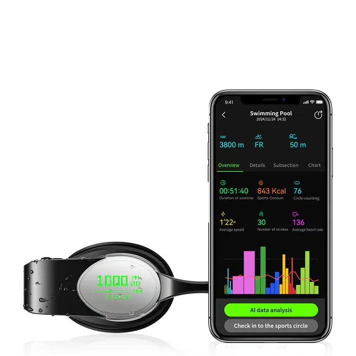 Smart Swim Goggles – Real-Time Lap & Distance Tracking