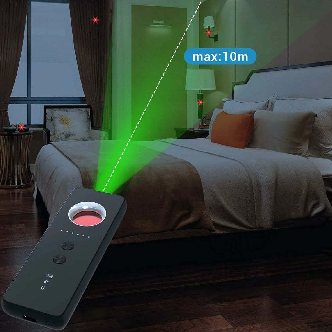 4-in-1 Hidden Camera Detector – GPS Tracker & Magnetic Field Sensor