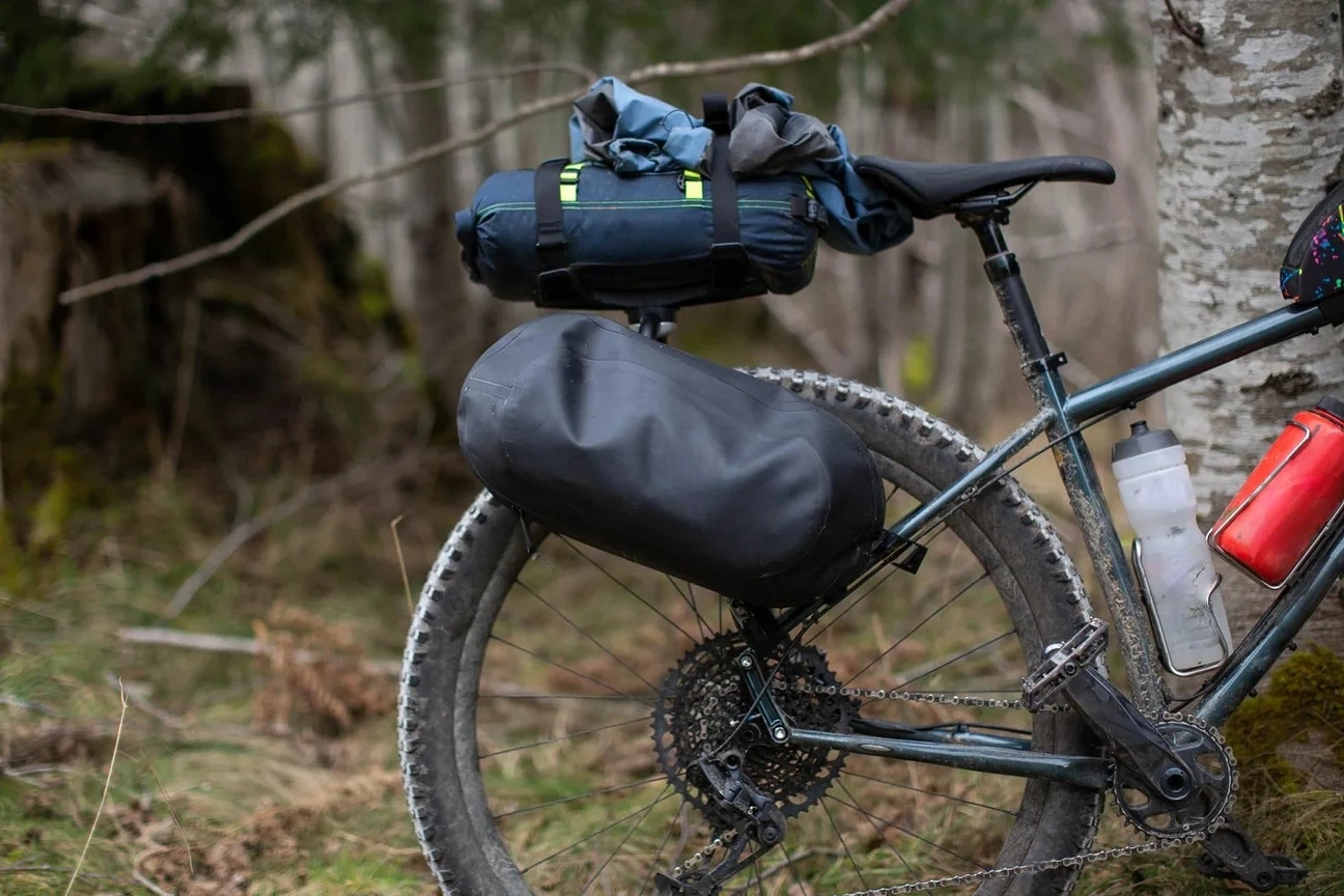 Universal Rear Bike Cargo Rack with Cradles & 8L Dry Bag for MTB and e-MTB Adventures