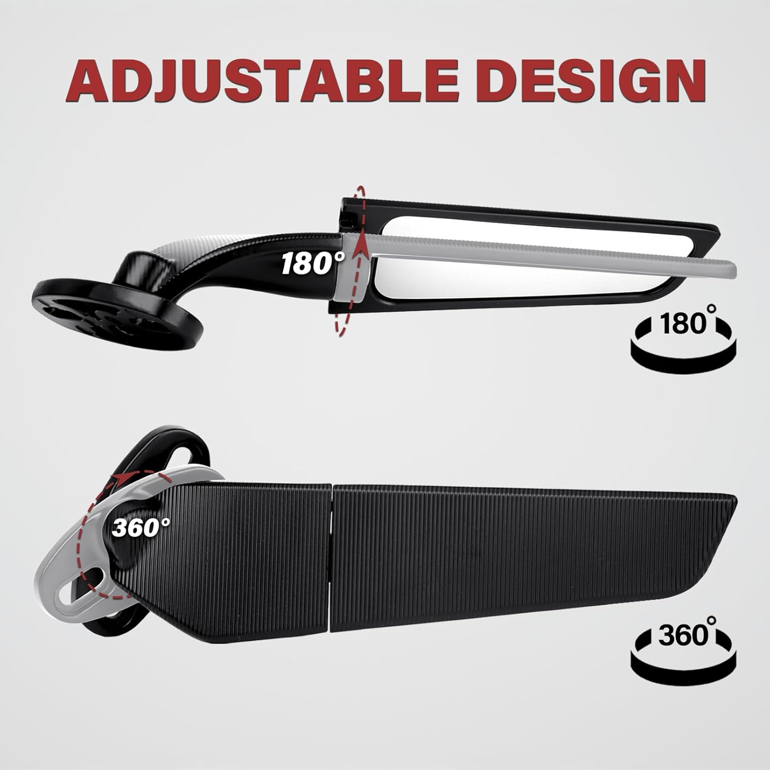 Angle Wing Rearview Mirror, Racing Motorcycle Adjustable Side Rear View Mirrors!