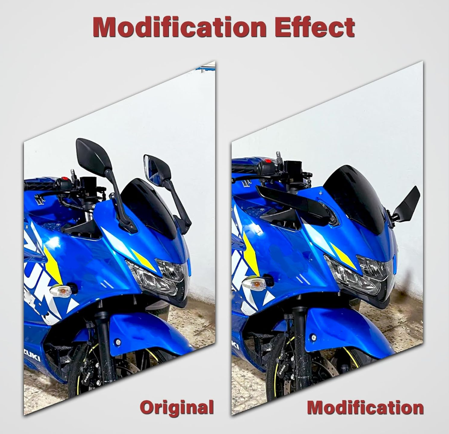 Angle Wing Rearview Mirror, Racing Motorcycle Adjustable Side Rear View Mirrors!