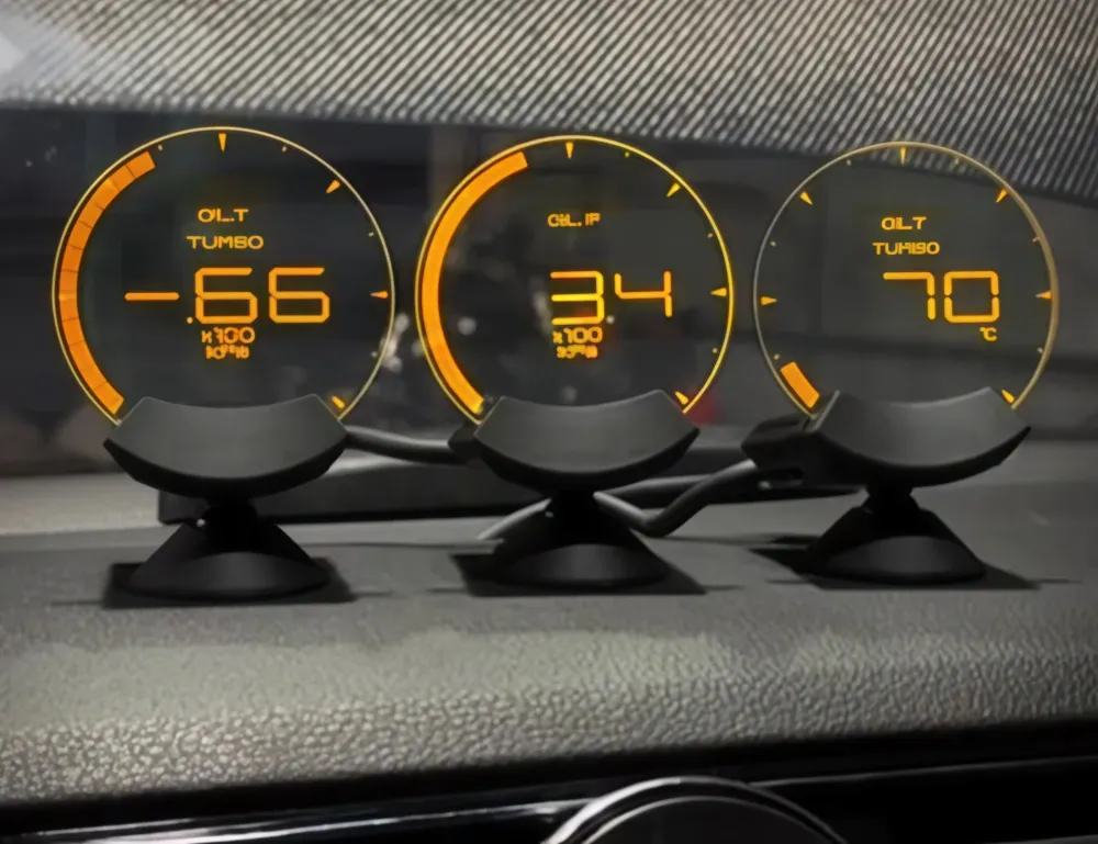 Transparent display screen for modified cars