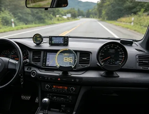Transparent display screen for modified cars