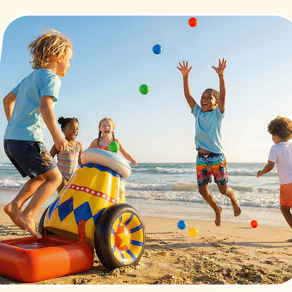 Inflatable Ball Launch Game – The Ultimate Pool Party Challenge