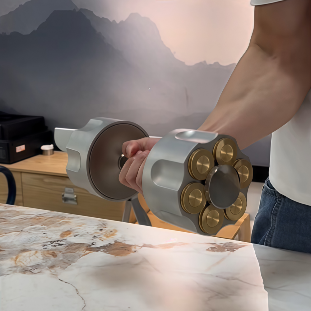 Revolver-Style Adjustable Dumbbell– Instantly Switch Weights for Smarter Strength Training