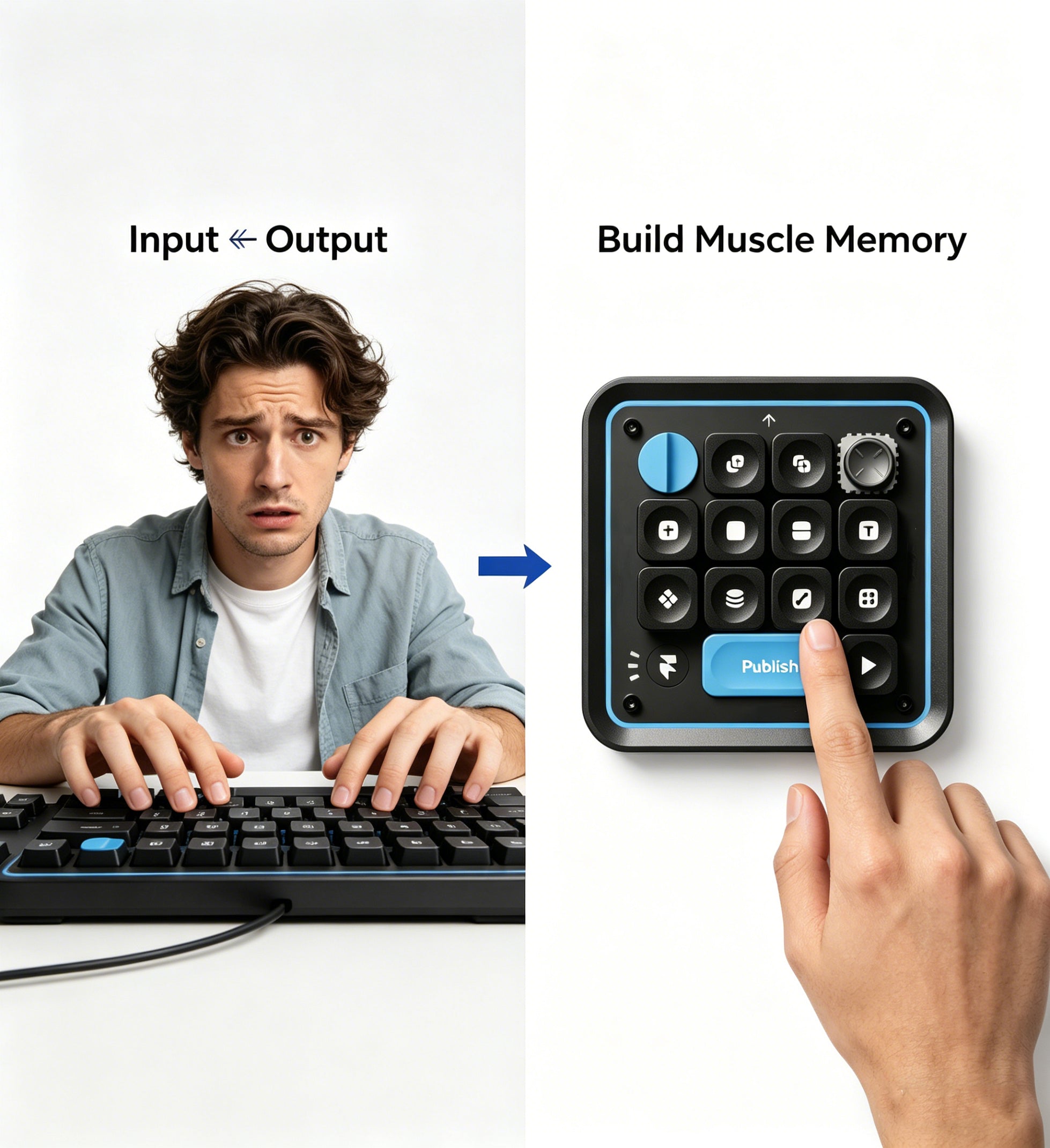 Compact mechanical keyboard/macro controller