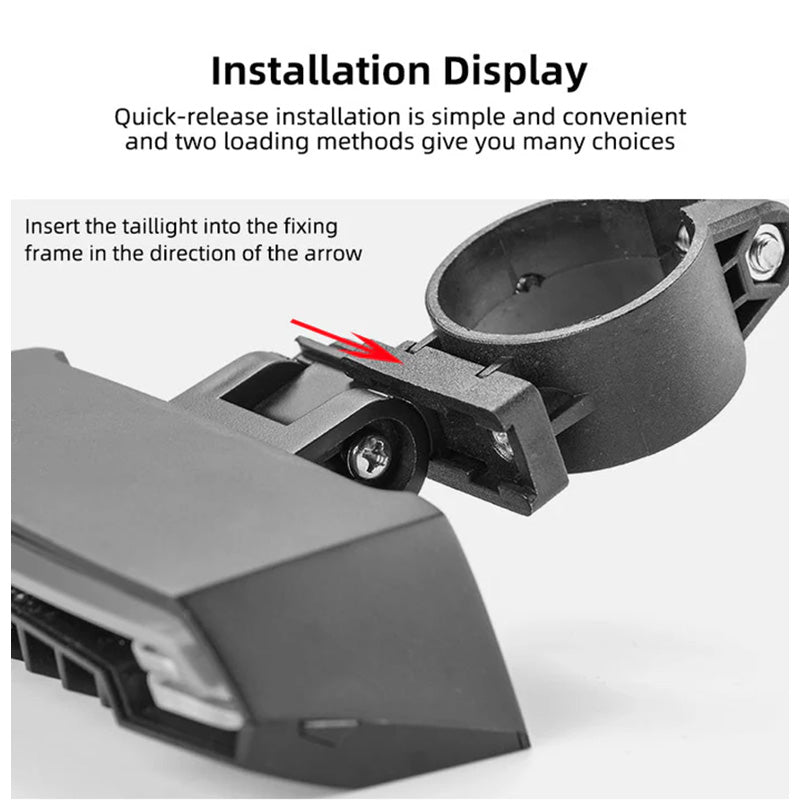 Smart Bike Tail Light with Remote Turn Signals & Laser