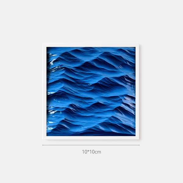 Mini Ocean Hand-Carved Wooden Wall Art | Framed