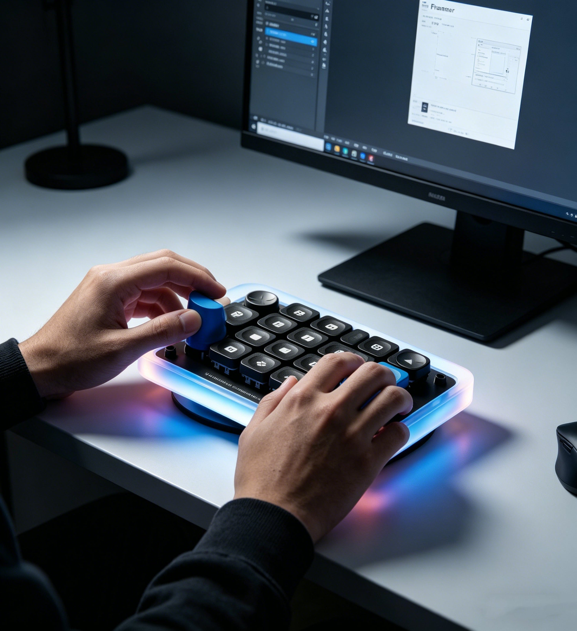 Compact mechanical keyboard/macro controller