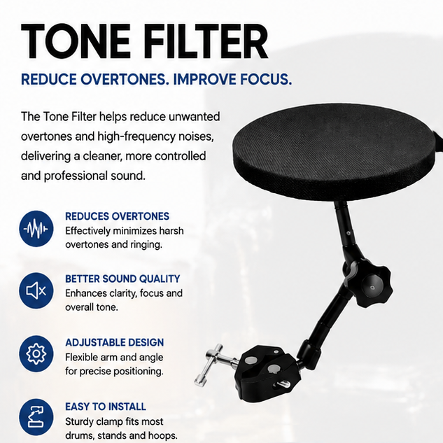 Tone Filter – 10-Inch Drum and Microphone Sound Control Accessory