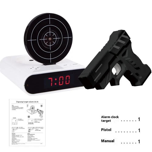 Shooting Alarm Clock – Battery Model Target Practice Wake-Up Game