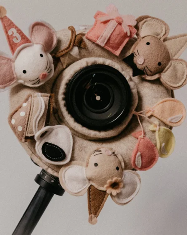 Camera lens protective case plush toy