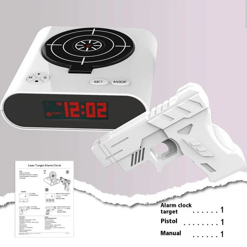 Shooting Alarm Clock – Battery Model Target Practice Wake-Up Game
