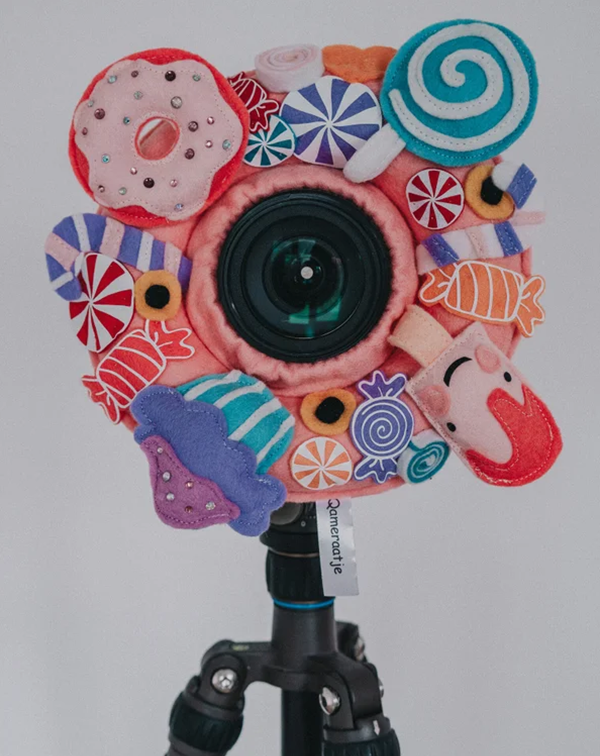 Camera lens protective case plush toy
