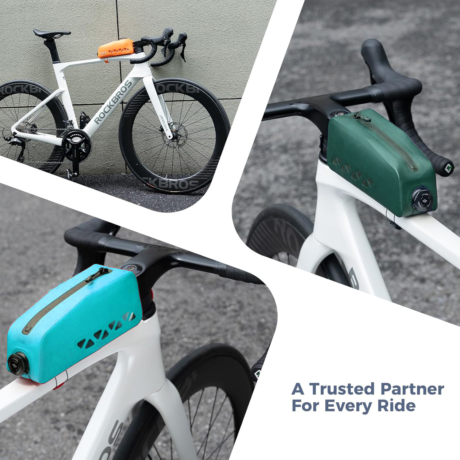 ROCKBROS Road to Sky Fahrrad Rahmentasche 100% Wasserdicht Oberrohrtasche Fahrradtasche für Rennrad MTB Ebikes 1L
