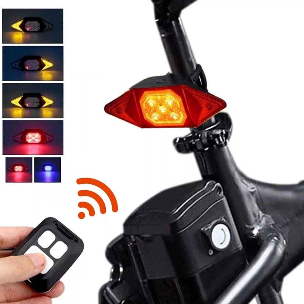 Bicycle Tail Light with Remote Control | Waterproof Warning Cycling Light