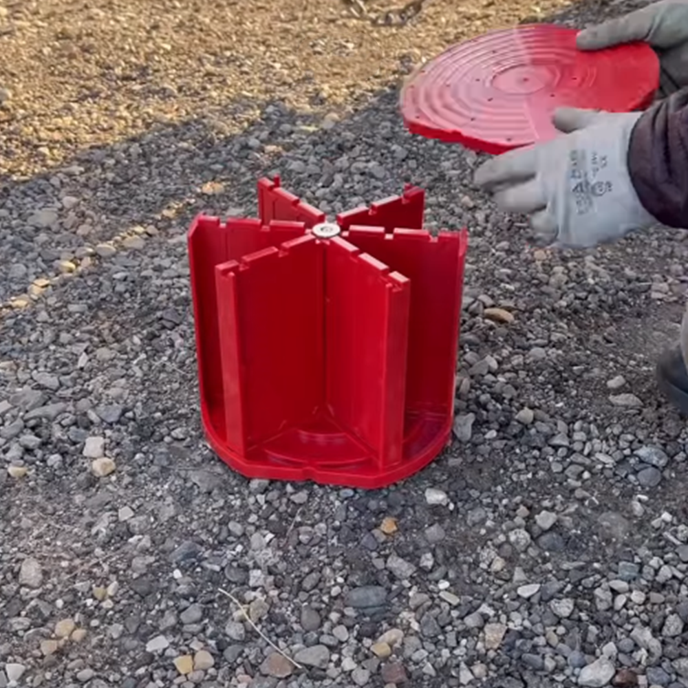 Weighing safety flip jack block