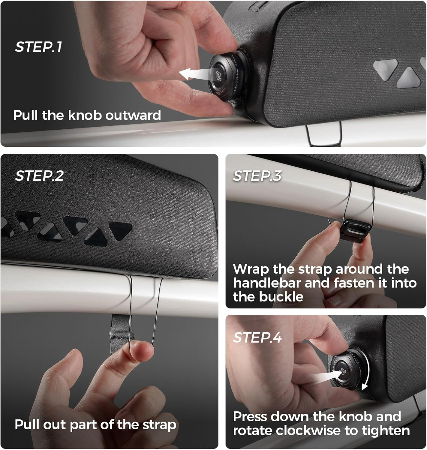 ROCKBROS Road to Sky Fahrrad Rahmentasche 100% Wasserdicht Oberrohrtasche Fahrradtasche für Rennrad MTB Ebikes 1L