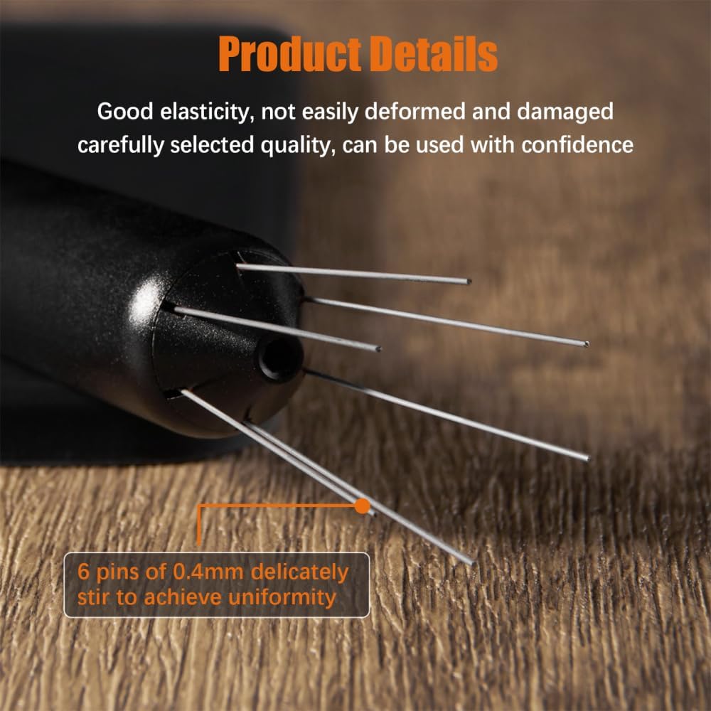 Espresso Powder Distributor – Telescoping WDT Tool with 0.4mm Needles for Precision Extraction