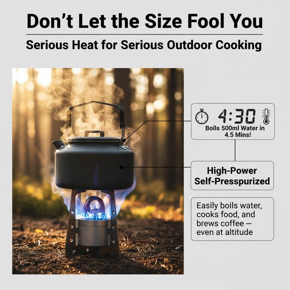 Portable Alcohol Camping Stove – Compact, Wind-Resistant
