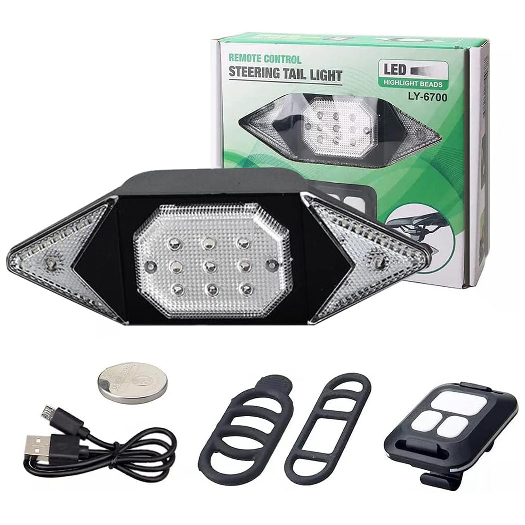 Bicycle Tail Light with Remote Control | Waterproof Warning Cycling Light