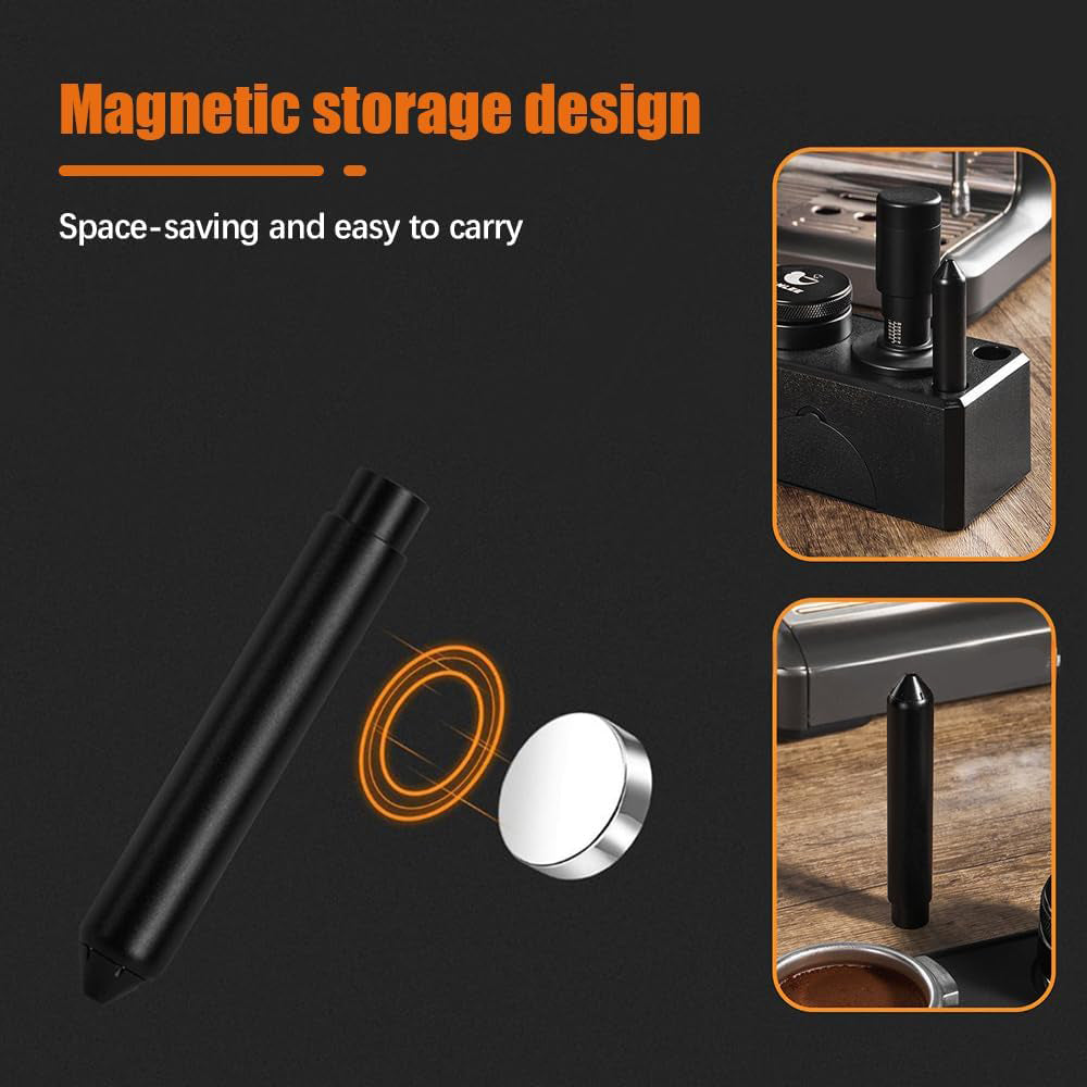 Espresso Powder Distributor – Telescoping WDT Tool with 0.4mm Needles for Precision Extraction