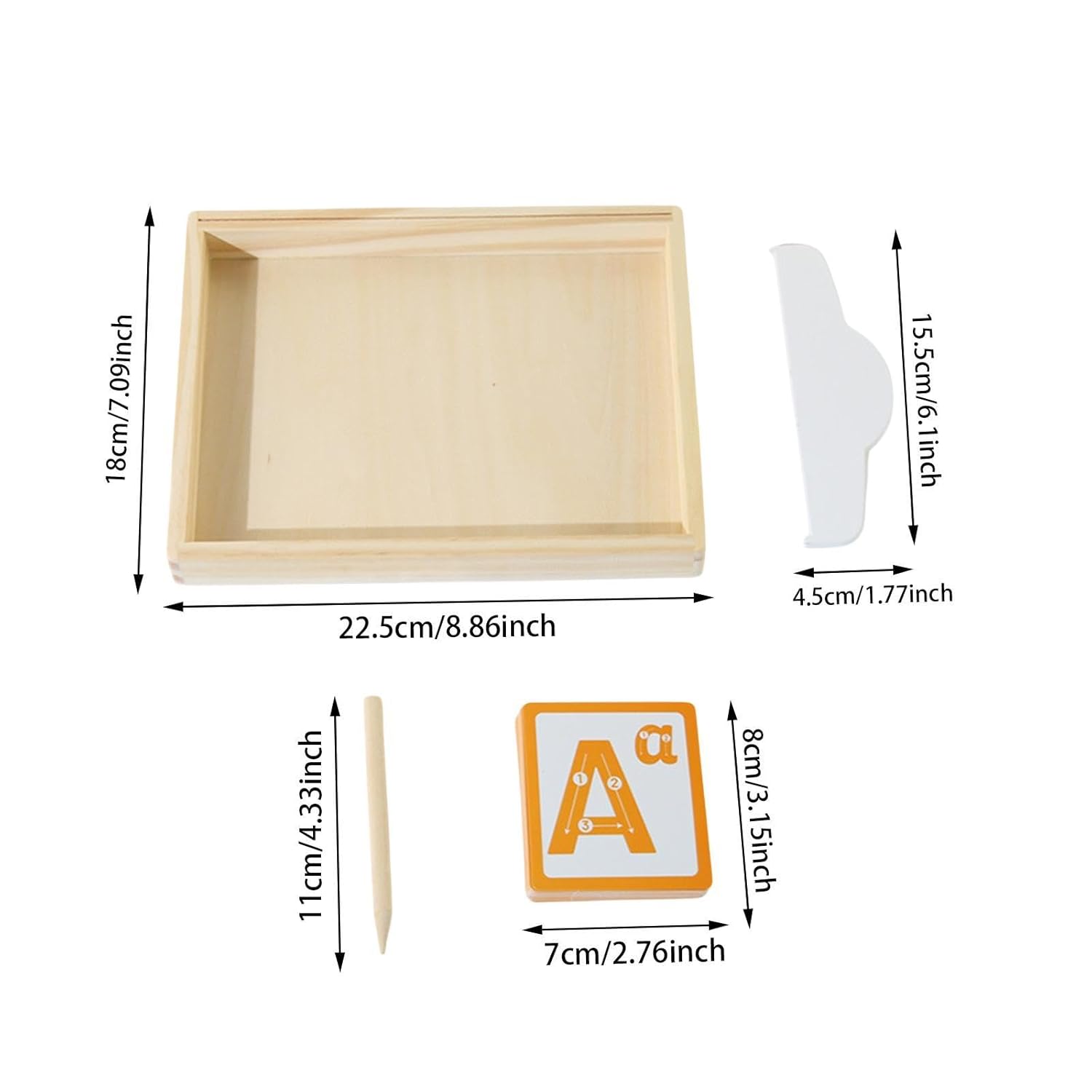 Montessori Sand Tray Preschool Training Baby Toy for Home Classroom Toddlers