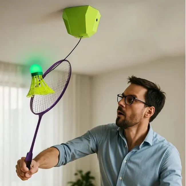 Remote-Control Badminton Training Device – Solo Practice Made Fun