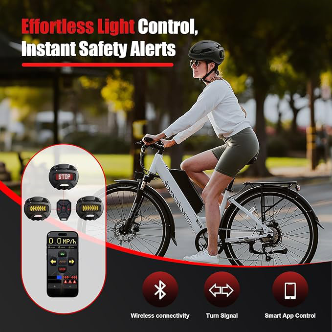 360° high-visibility LED display bicycle helmet with turn signals