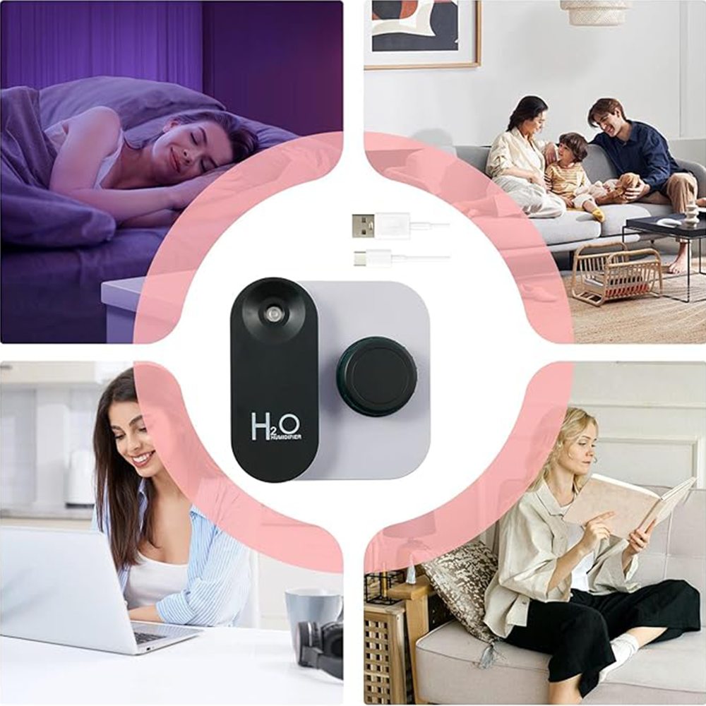 28mm Mini Humidifier, USB Rechargeable Cute Camera-Shaped Water Bottle Humidifier