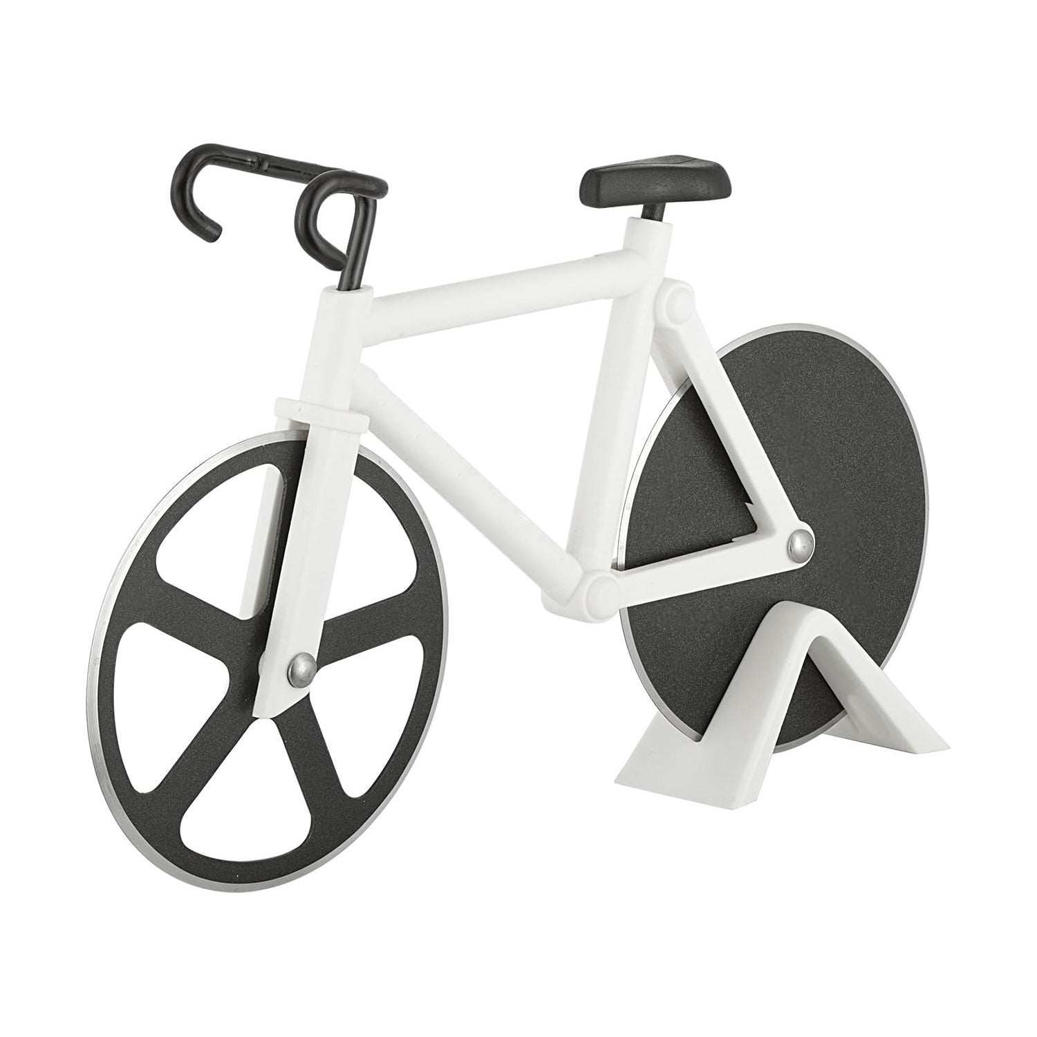 Bicycle-Shaped Pizza Cutter – Tour de Pizza Cutter with Display Stand – Exchange Gift