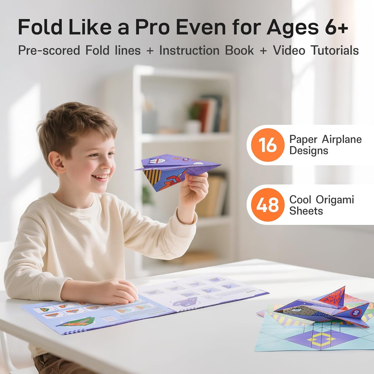 DIY Paper Airplane Book – Creative Folding Art Kit for Kids