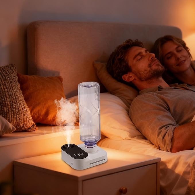 28mm Mini Humidifier, USB Rechargeable Cute Camera-Shaped Water Bottle Humidifier