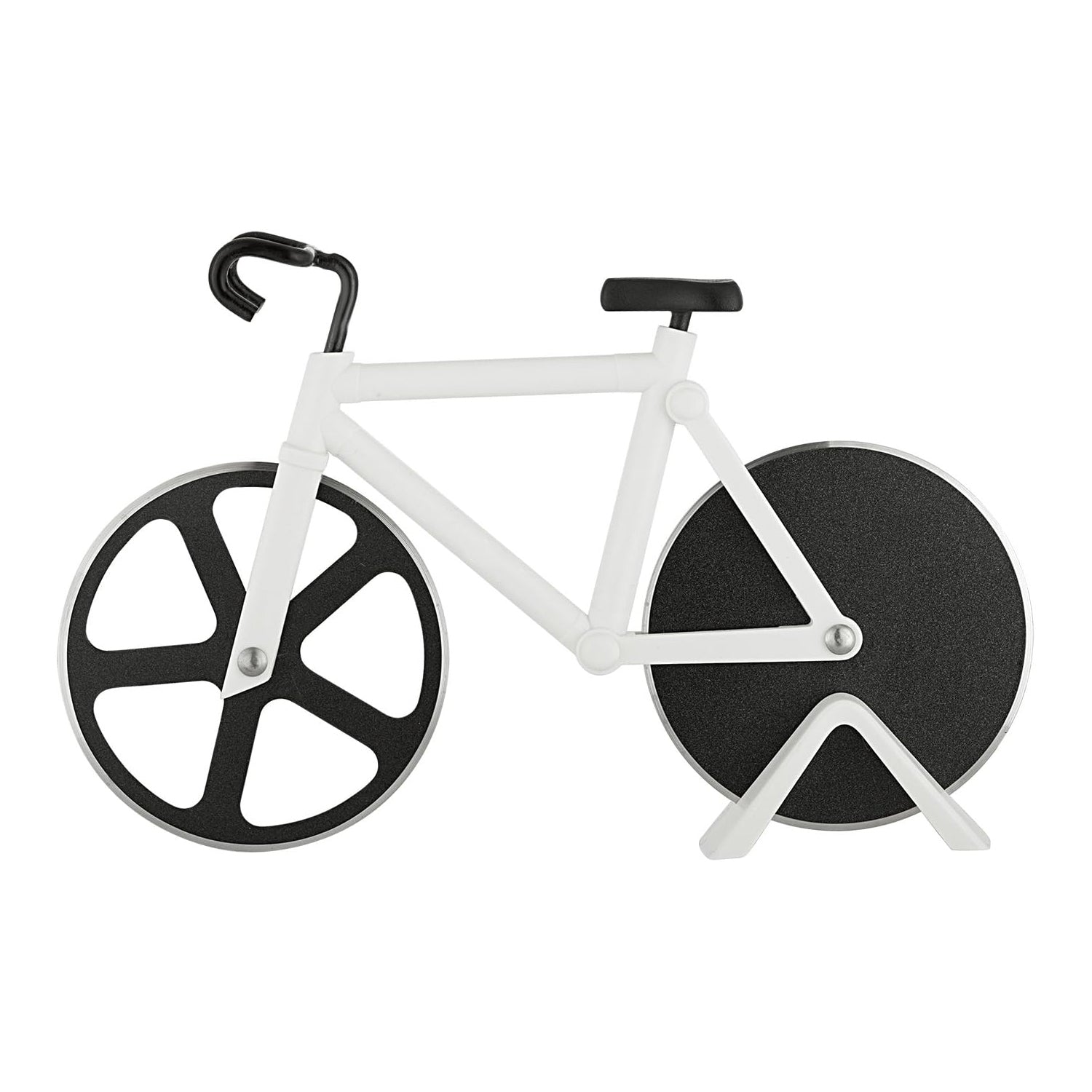 Bicycle-Shaped Pizza Cutter – Tour de Pizza Cutter with Display Stand – Exchange Gift