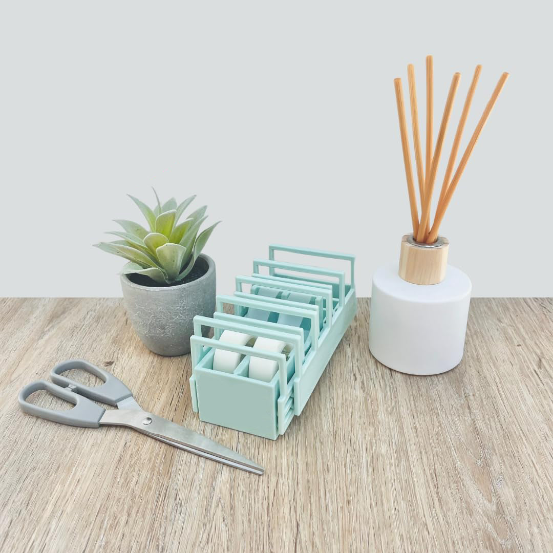 Desktop Tape Dispenser – Prep for Gift Wrapping & Crafting | Blade-Free, Compact