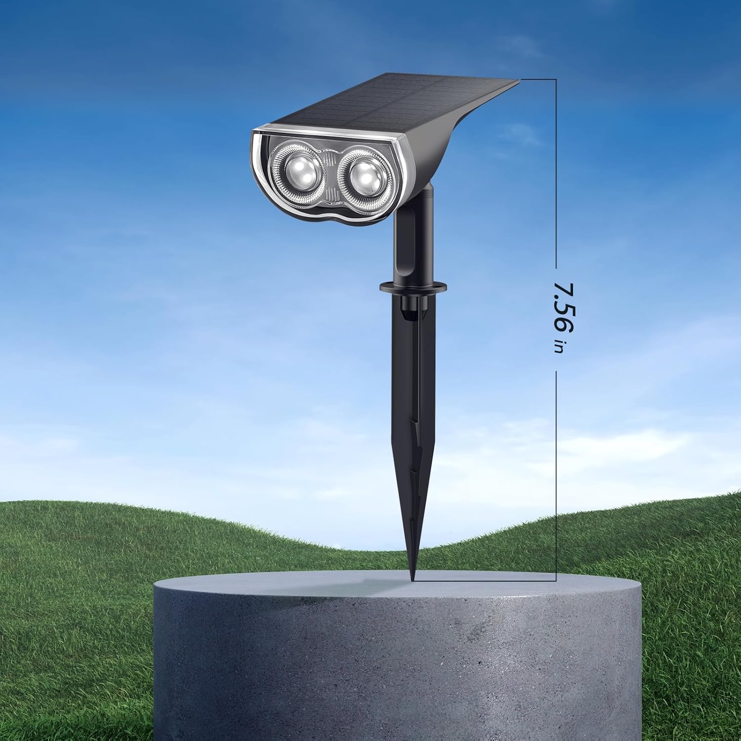 Outdoor solar spotlight IP67 waterproof