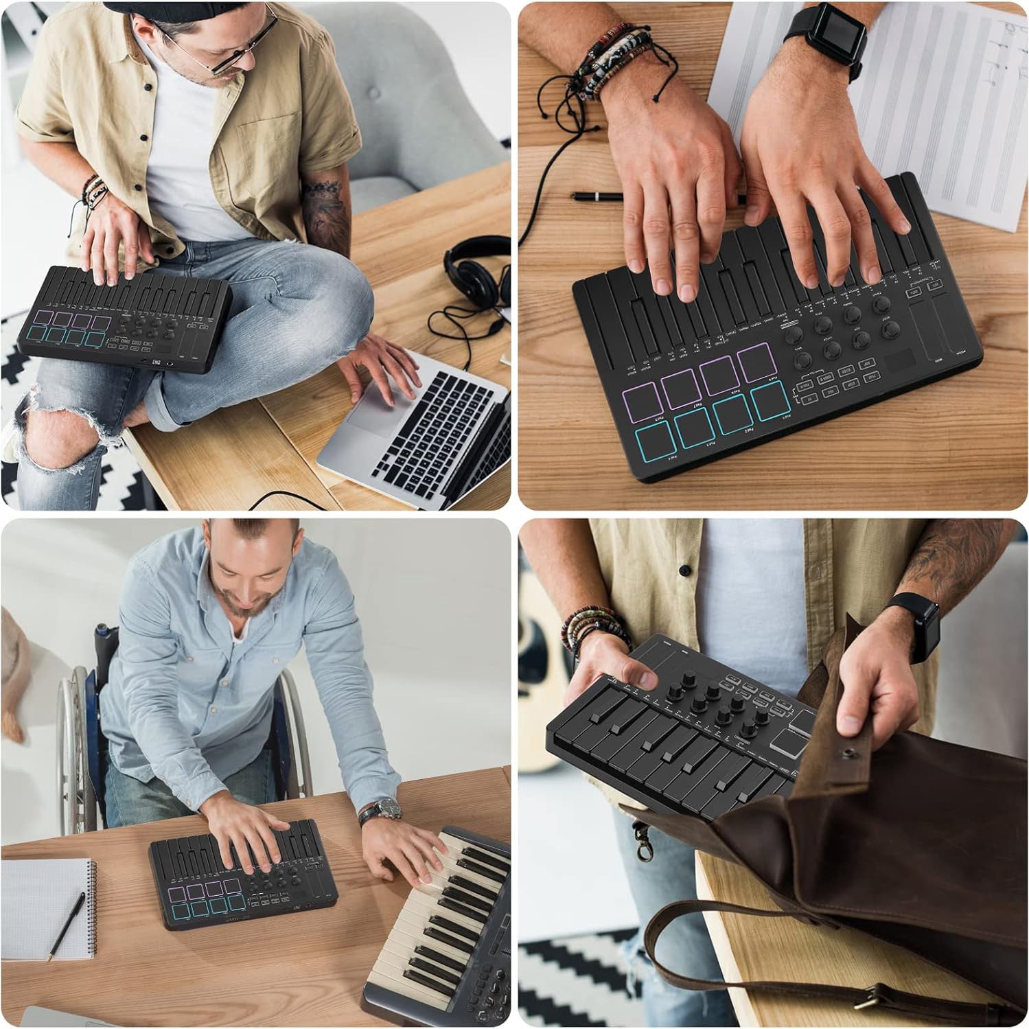 25-Key USB MIDI Keyboard Controller – Bluetooth