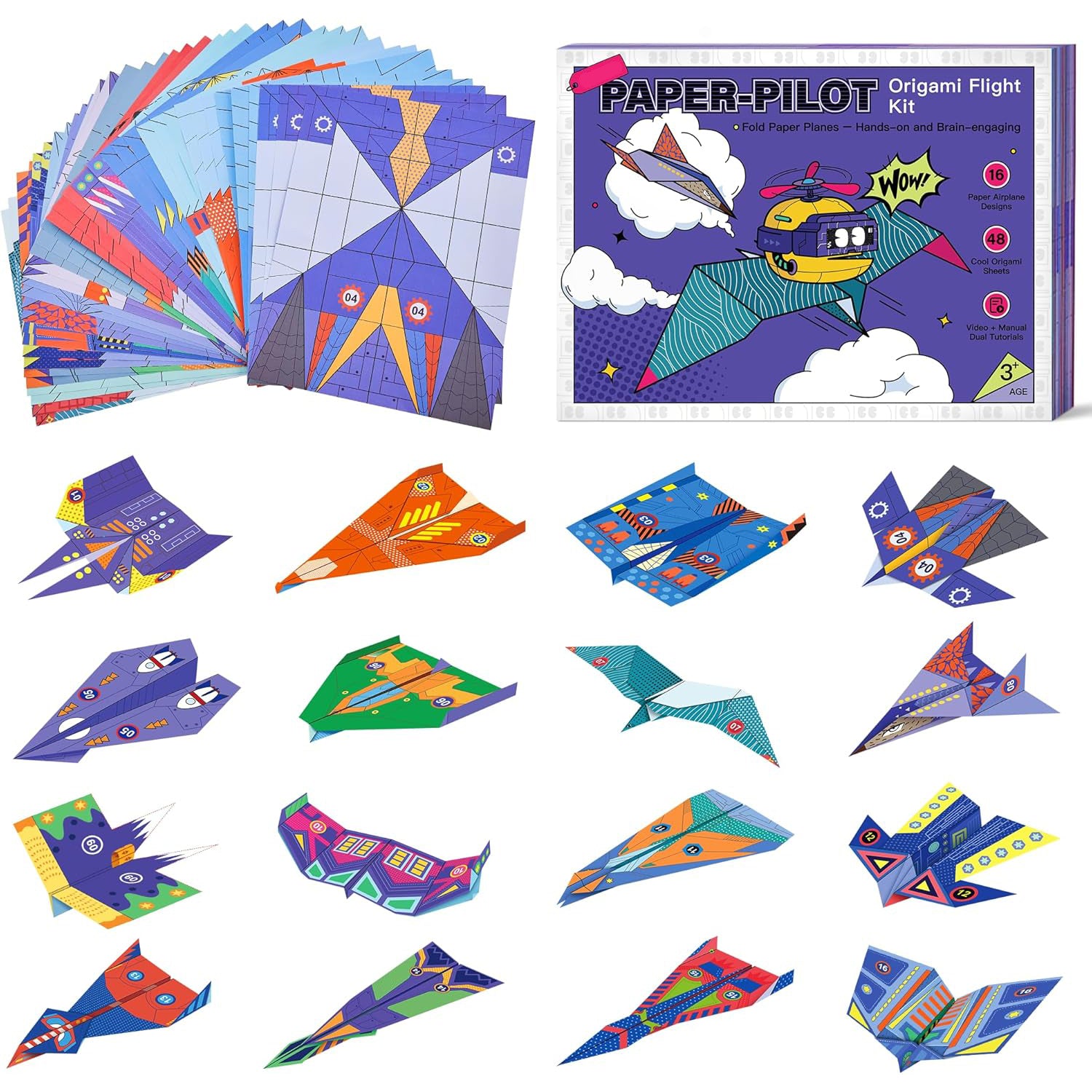DIY Paper Airplane Book – Creative Folding Art Kit for Kids