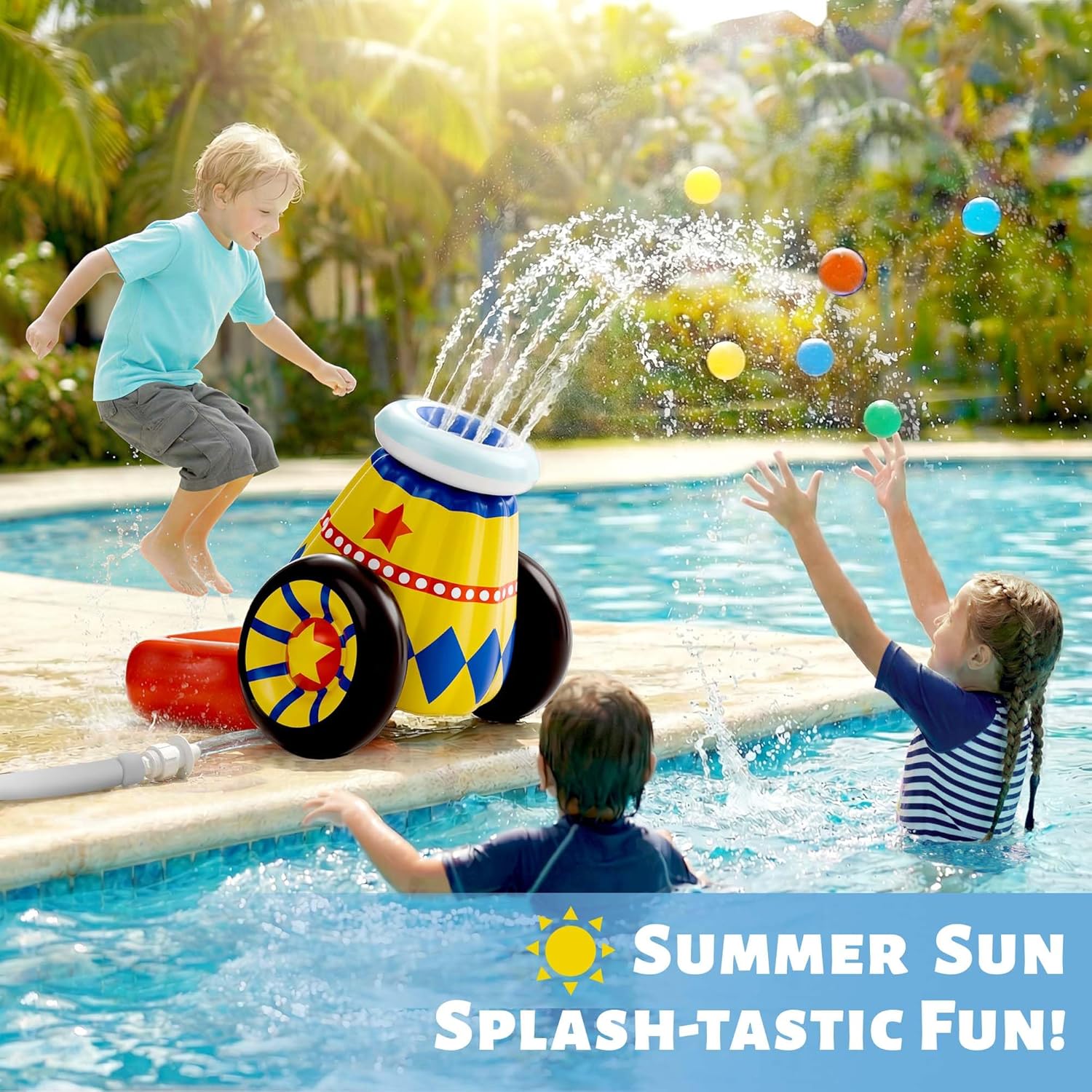 Inflatable Ball Launch Game – The Ultimate Pool Party Challenge