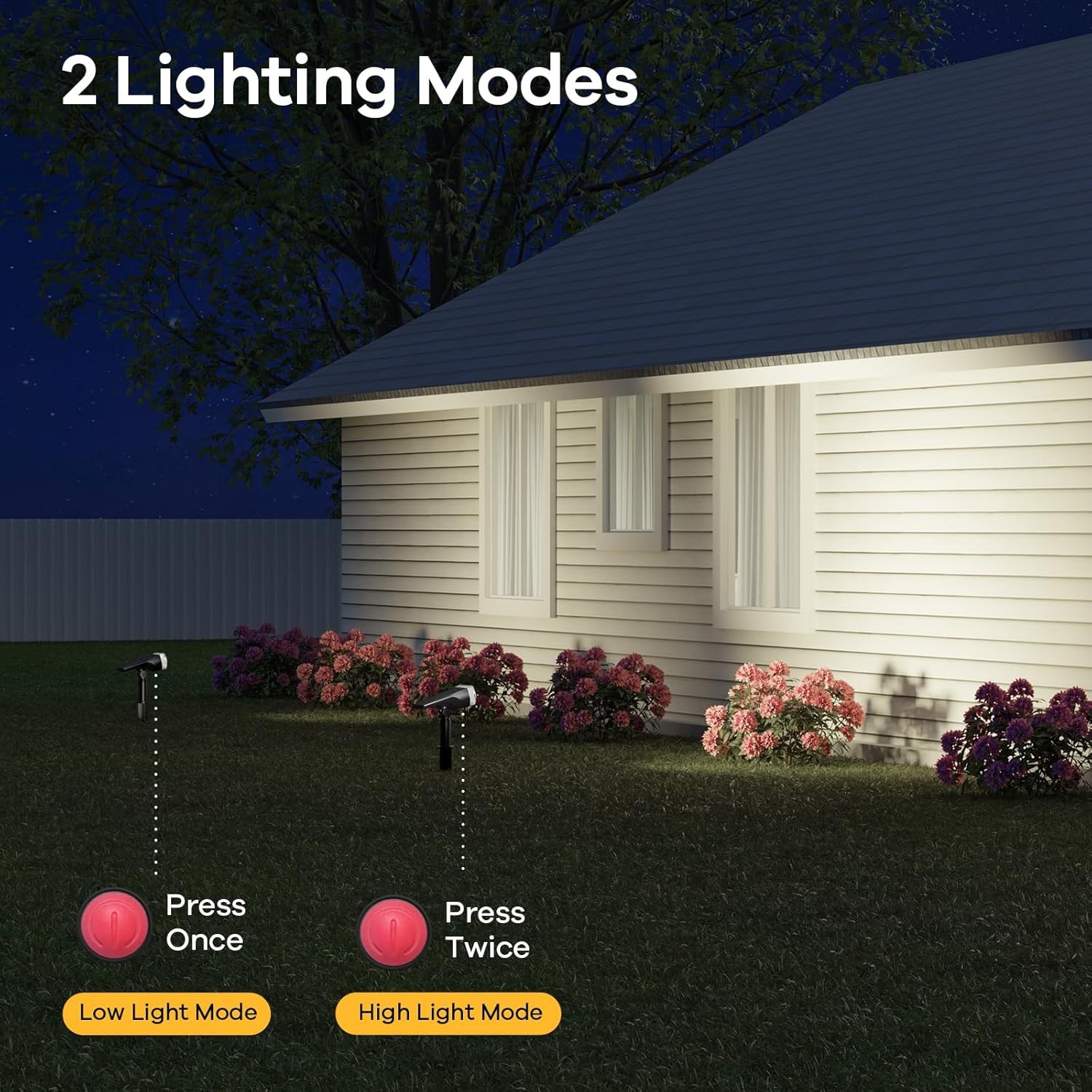 Outdoor solar spotlight IP67 waterproof