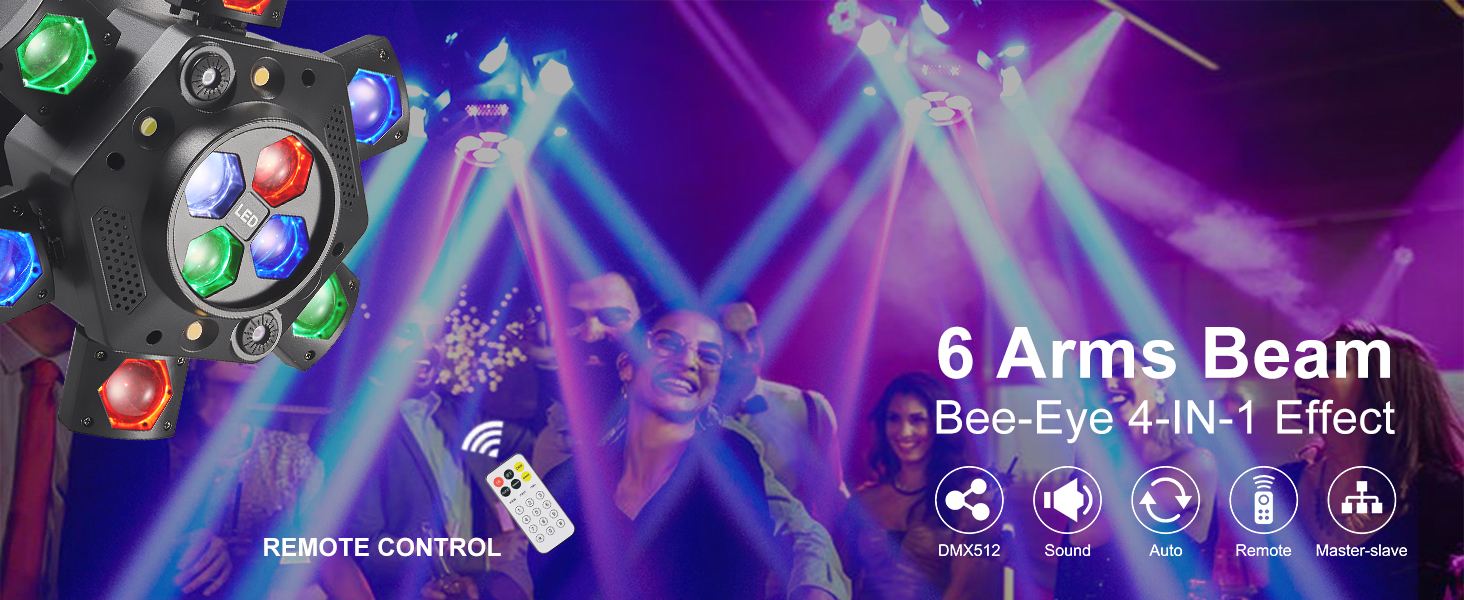 6 arms moving head dj light