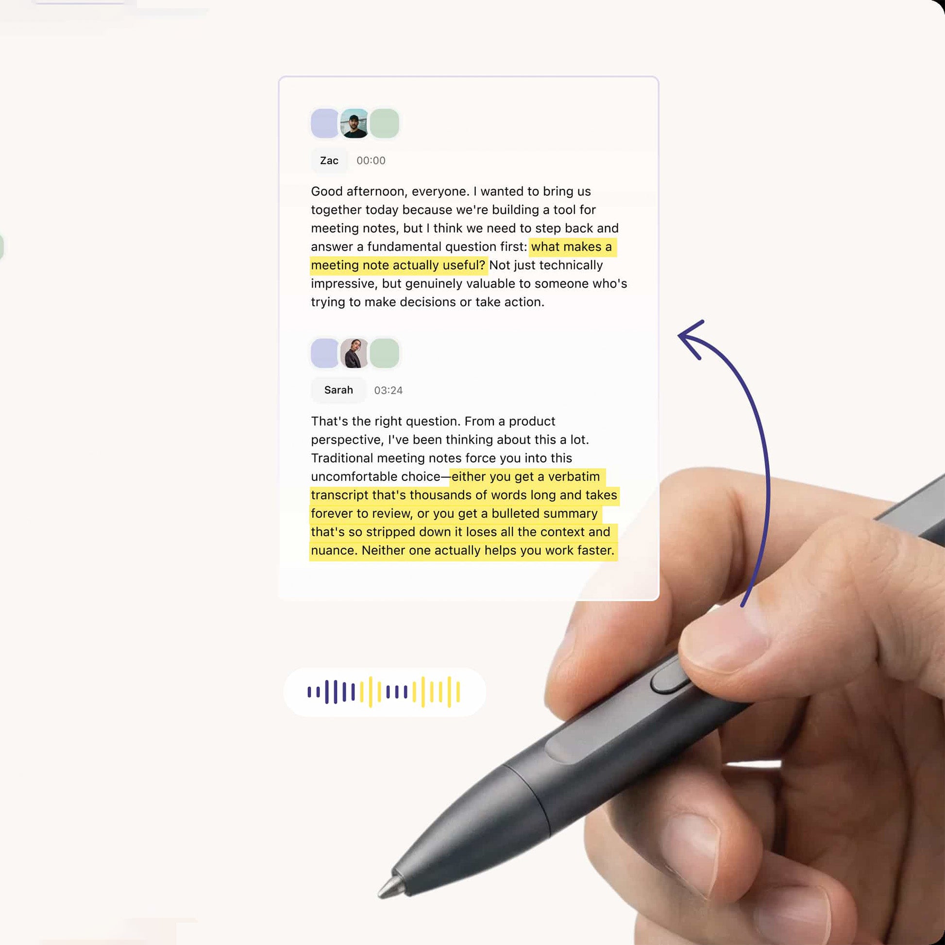 Smart AI Recording Pen | Intelligent Note-Taking & Voice Summary