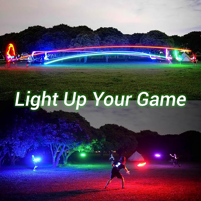 Flying Disc features 108 RGB multi-color LEDs or 36 monochrome LEDs.