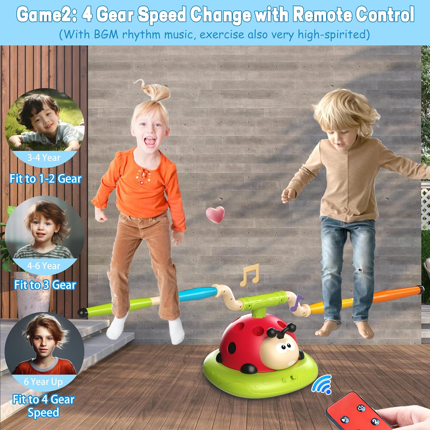3-in-1 Musical Jumping Fun Ladybug Toy
