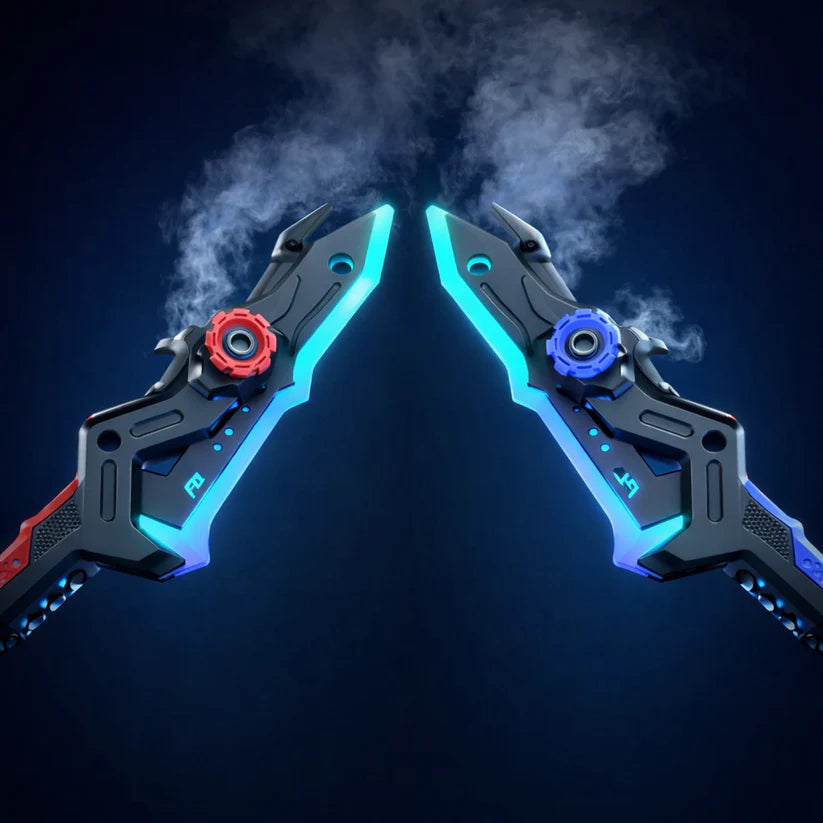 Dual Axe Blade | Transforming Dual-Function Weapon with LED Effects
